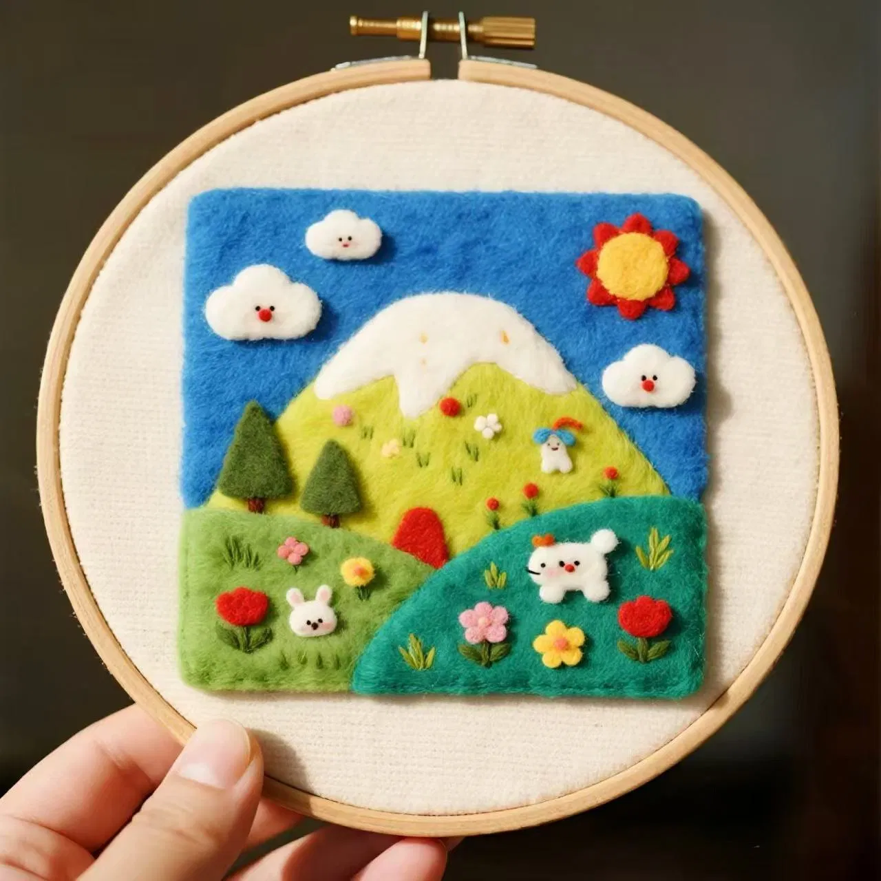 20*20 Creative DIY Wool Needle Felt Painting Embroidery Kit