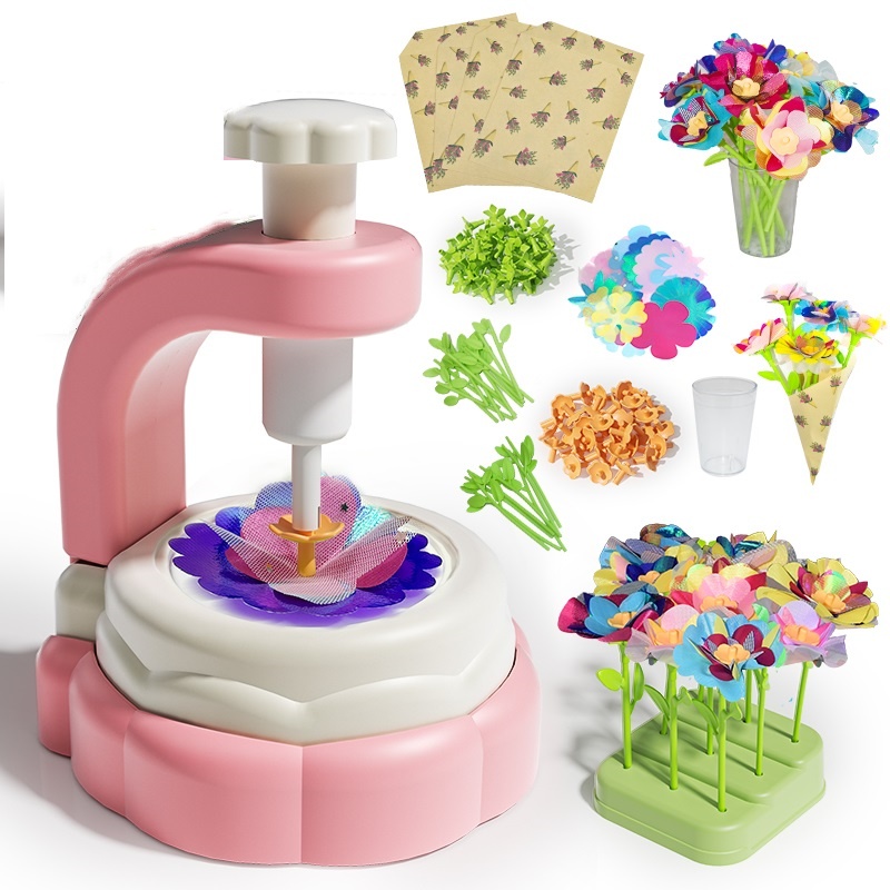 DIY Craft Kits Fabric Flower Bouquets Flower Pressing Toys Educational Activity Preschool Maker Game Creative Art for Kids