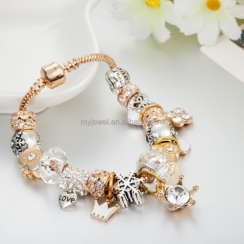 Art and Craft Gift Set Beads Making Kit DIY Bracelet Gold Color Making Kit for Christmas