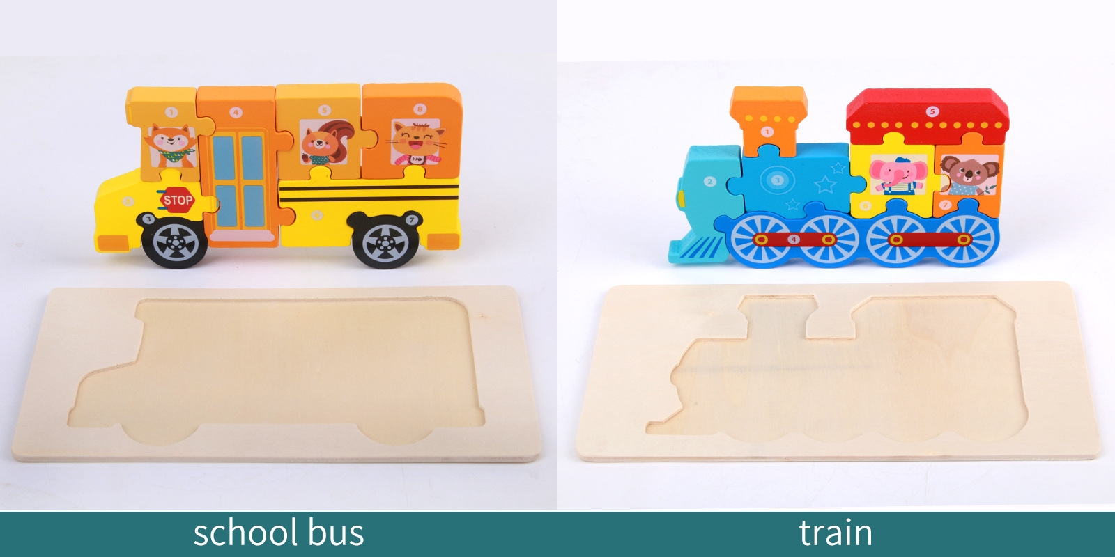 3D Vehicle Wooden Toy Grid 1