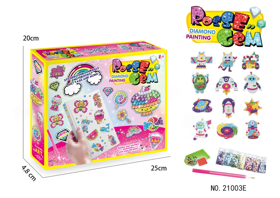 Colorful DIY Gem Diamond Painting Kit for Kids