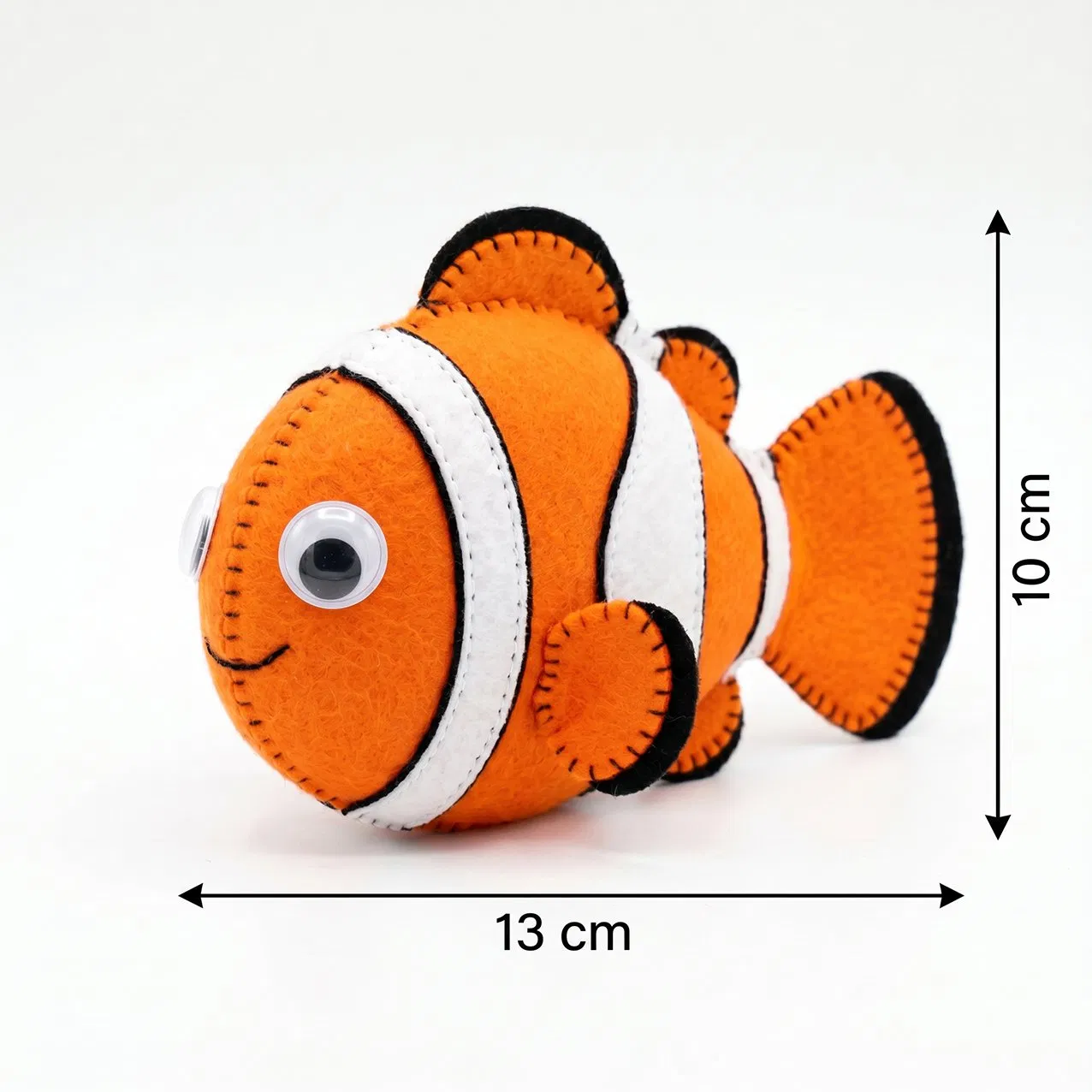 Mini Portable Travel Clownfish Sewing Kit DIY Educational Craft for Kids