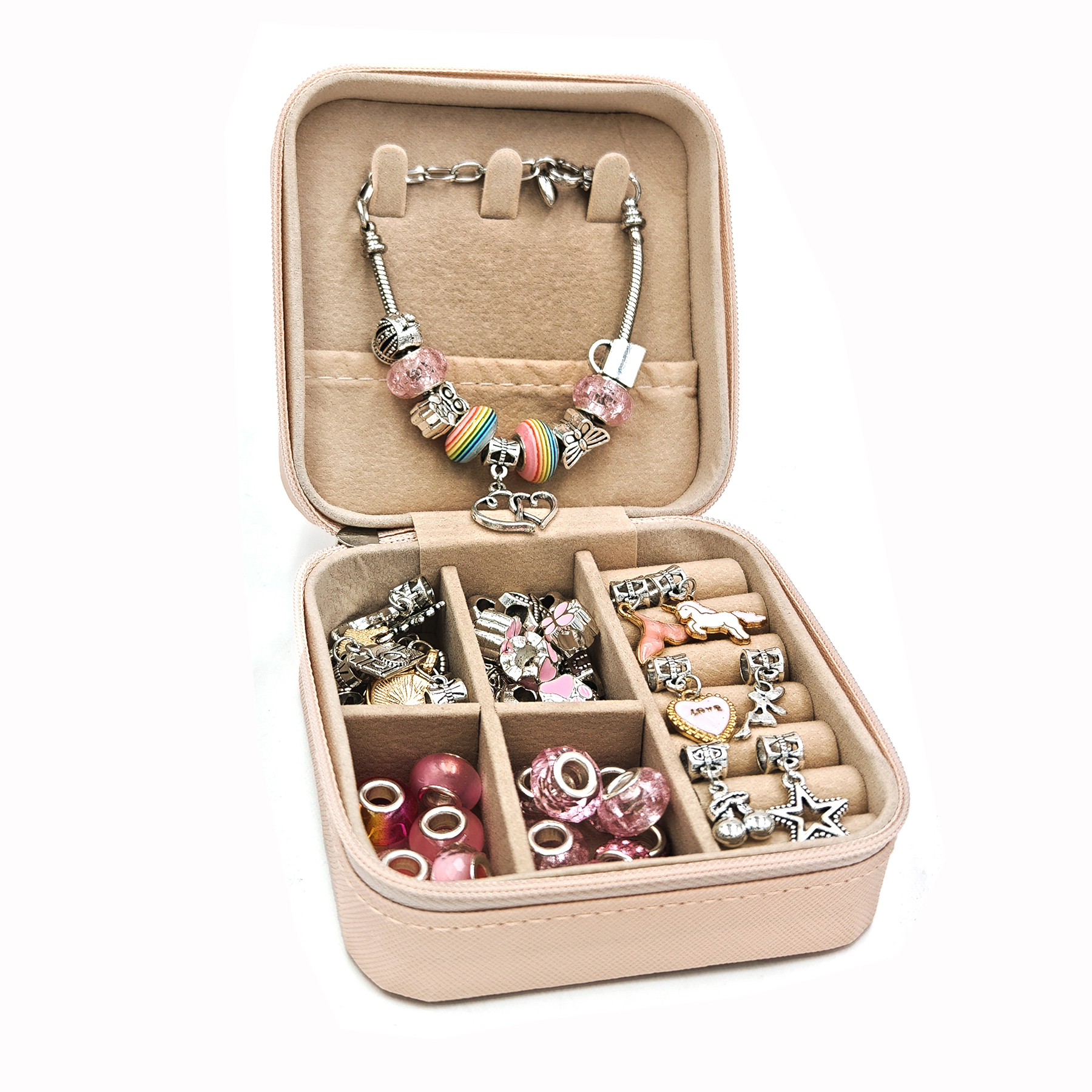 Kids Jewelry Bead Set Polymer Clay Craft Bead Sets DIY Necklace Bracelet Making
