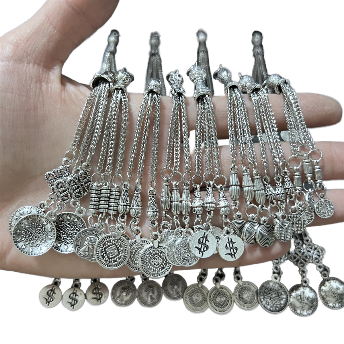 Multi Types Tassel Jewelry DIY Making Kits Rosary Necklace Bracelets Findings Zinc Alloy Metal Pedants
