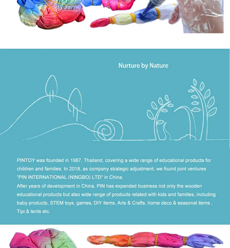 DIY Tie Dye Kit Tools Kits Crafts Kit for Children Tie-Dye Paint Kit