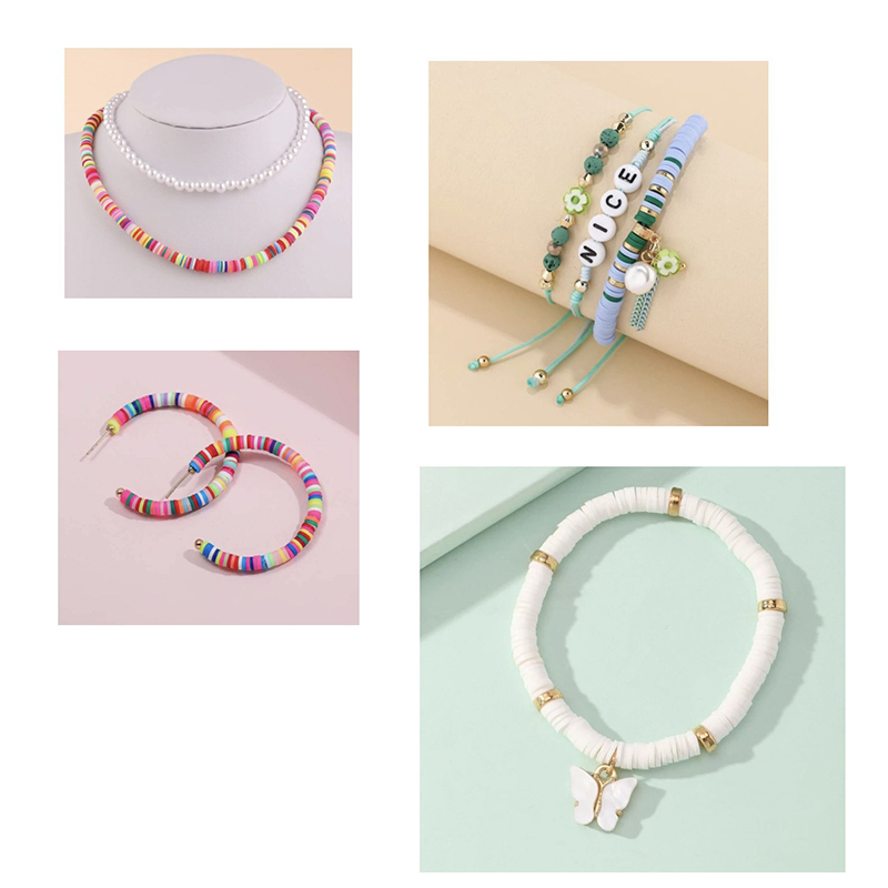 Clay Polymer Beads Flat Round Spacer Heishi Craft Kit