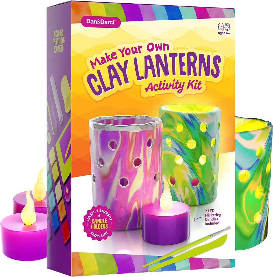 DIY Craft Kits Make Your Own Clay Luminaries Arts and Crafts Clay Kit for Boys Girls