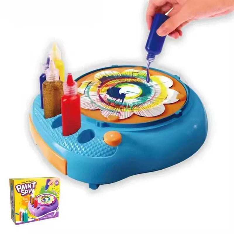 Kids Spin Art Machine Set DIY Painting Craft Kit Educational Art Toy