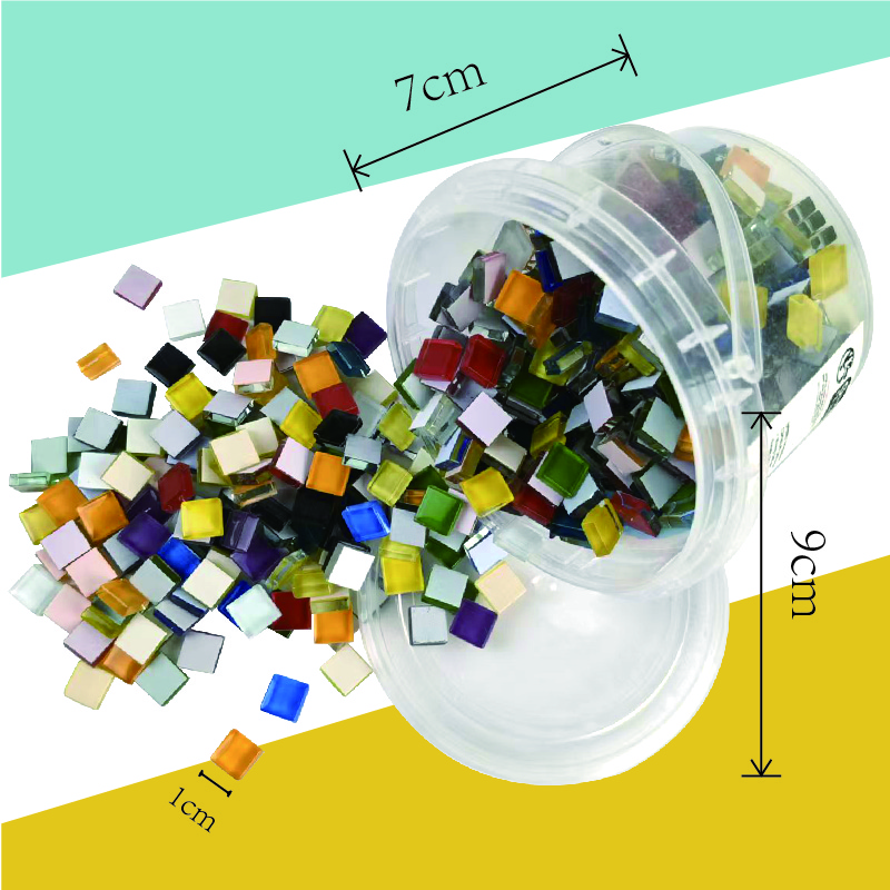 Diy Mosaic Coaster Kit With Glass Mosaic Tiles Bamboo Coaster Base diy Craft Mosaic Kits