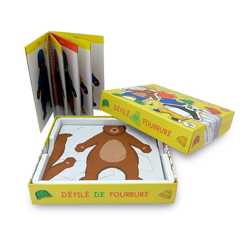Montessori DIY Learning Toy Personalized Creative Craft Wooden Jigsaw Puzzle for Family Activity Made Durable Paper Material