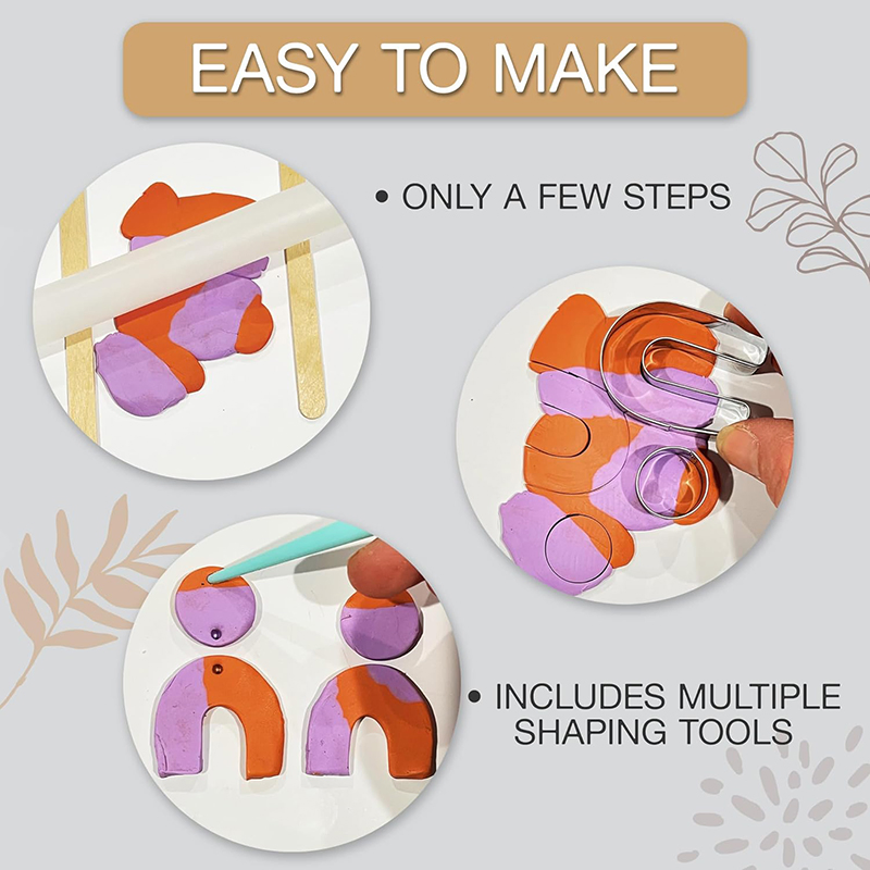 Wholesale DIY Polymer Clay Earring Making Kit Include Earring Hooks Make Your Own Clay Earring Making Kit