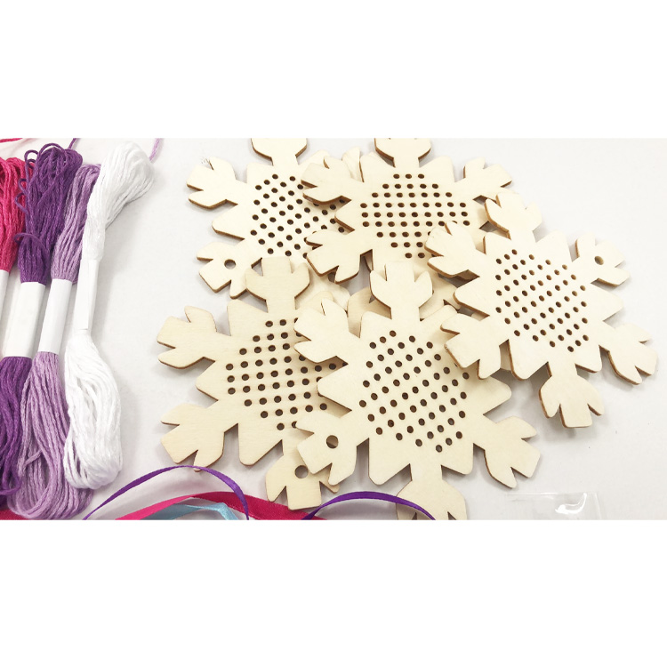 Original Manufacturer Christmas Tree Wooden Cross Stitch Decoration Kits DIY Wooden Bookmark Cross Stitch Beginner Kits