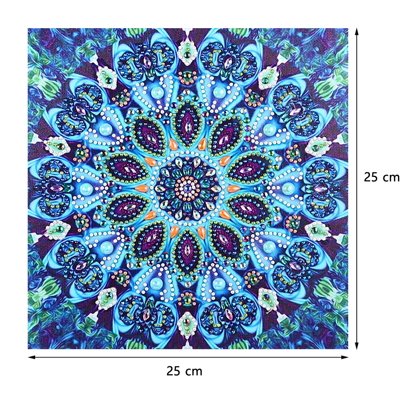 Mystery Mandala Flower Diy Special Shaped Drill Diamond Painting Partial Drill Mosaic Diamond Embroidery Kit for Beginners