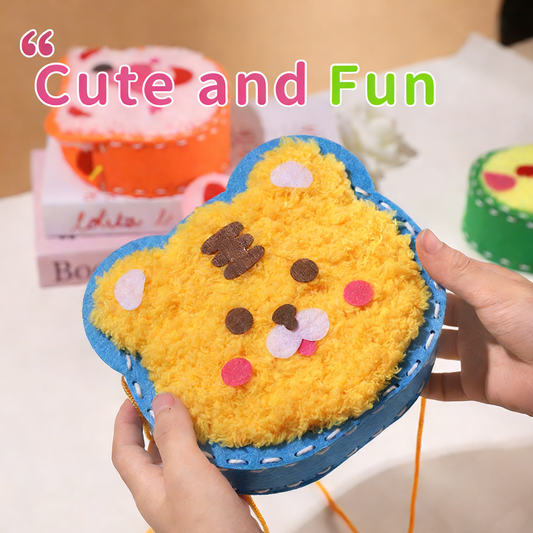 Wholesale Kids DIY Yarn Embroidery Handicraft Kit Cute Animal Felt Sewing Set Educational Toys Knitting Craft Kit