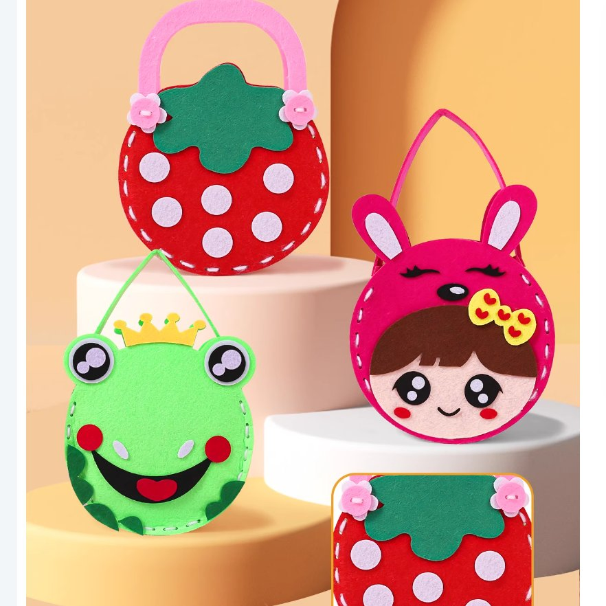 Sewing Bags Kit for Kids Felt Crafts for Kids Girls Sewing Kit Ages 6-8 Plus-DIY Kits for Kids