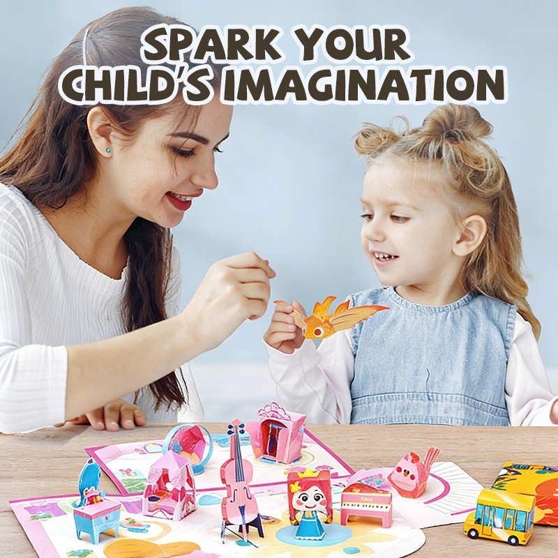 3D Paper Model Kits for Kid, DIY Origami Kit for Kids Ages 8-12, 6 Themed Sets with 8 Pre-Cut &amp; Easy-to-Assemble Models Each