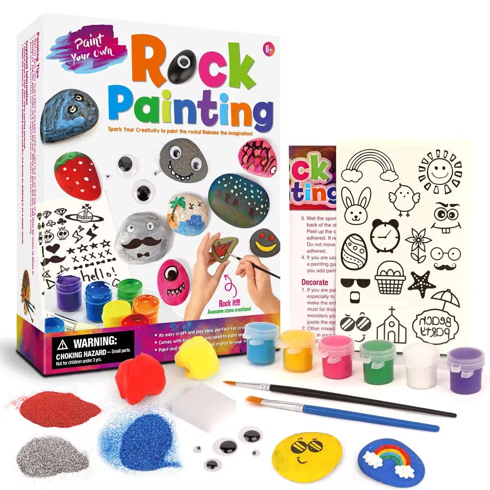 Crafts DIY Supplies Kit for Kids Rock Painting Kit