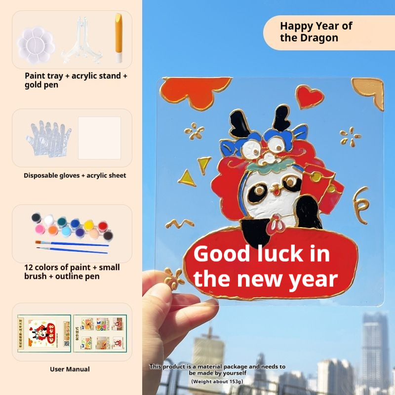 21 PCS Acrylic DIY Painting Board Set Christmas-themed Fun Parent-Child Activity Project Art Supplies for Handmade Materials