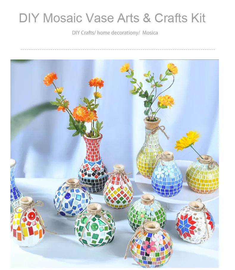 DIY Mosaic Vase Craft Kit Item 1