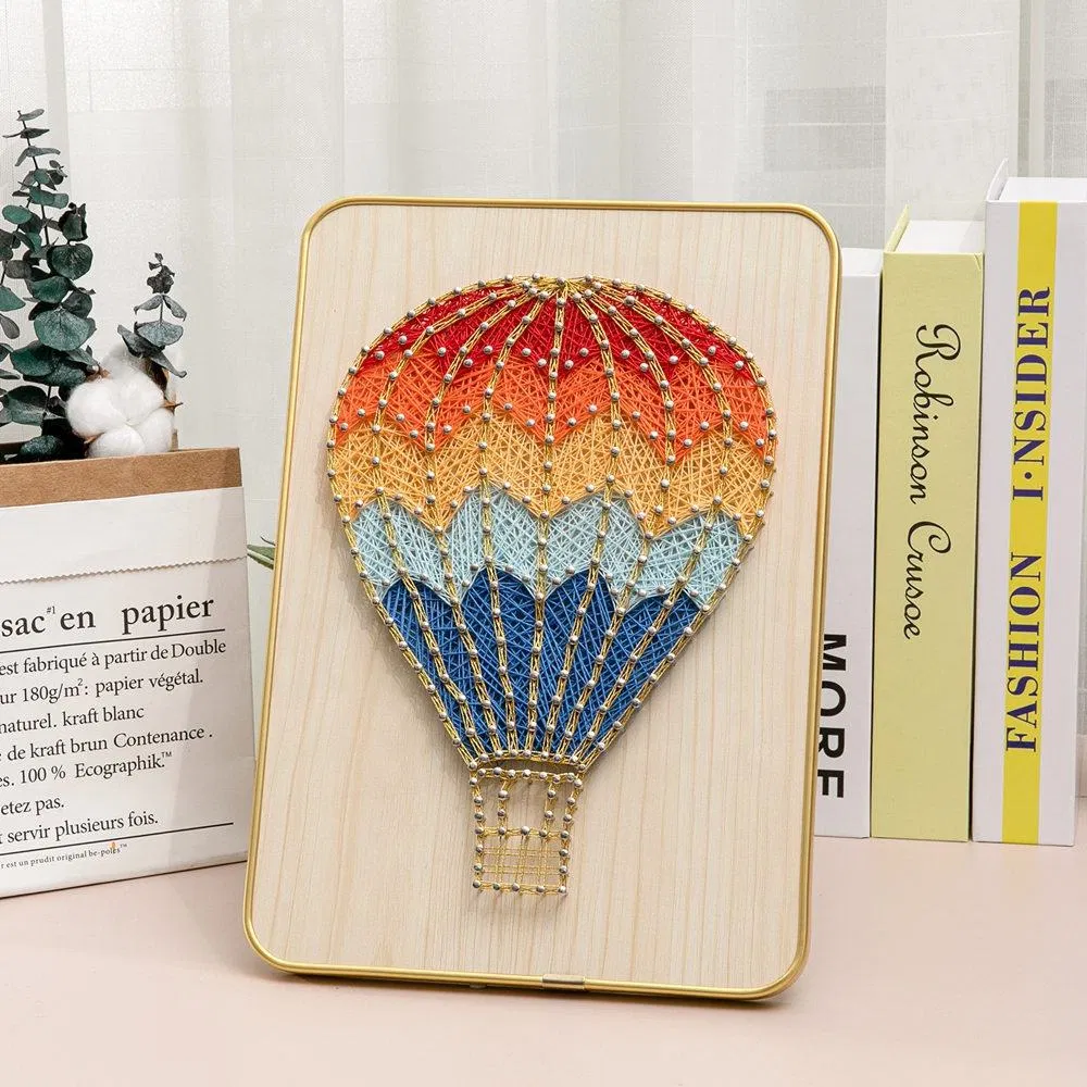 Handmade DIY Aloe Wood String Art Craft Kit Unique Home Decoration Sewing &amp; Weaving Toys Gift Carton Box Included