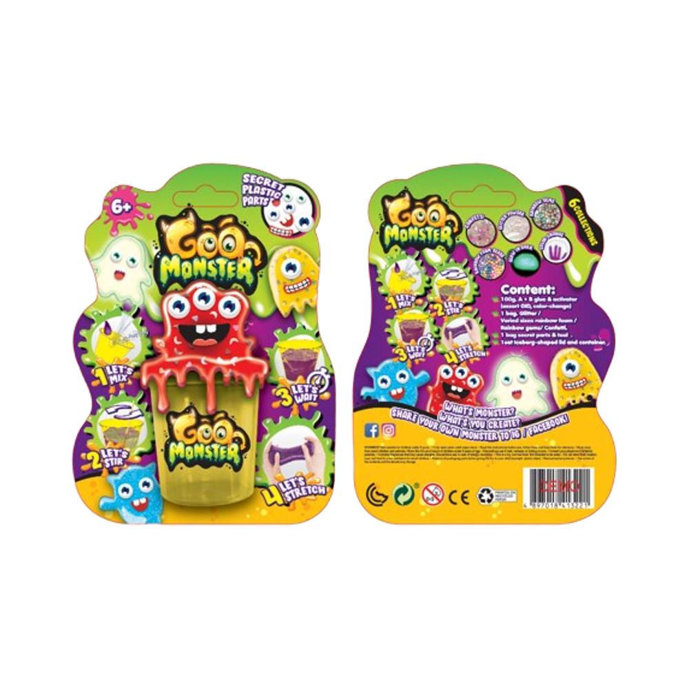 Monster Slime Maker Kit DIY Science Toys for Kids Fun Educational STEM Gift Battery Powered Eco-friendly ABS Plastic Safe