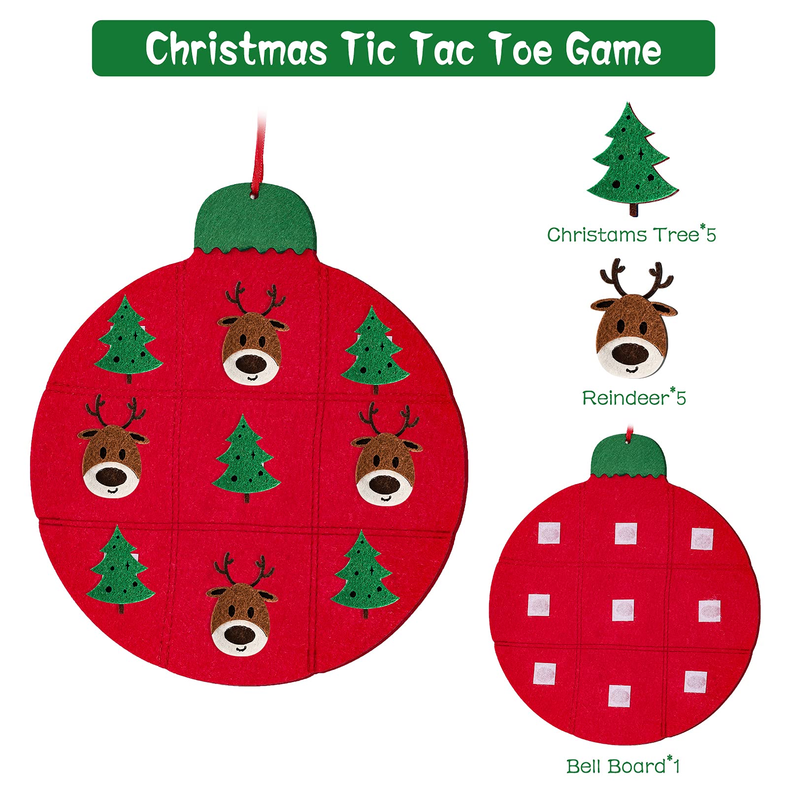 Merry Christmas Preschool Wall Hanging DIY Educational Toy 3D Felt Busy Board Craft Kit Kids Customized Colors Logo Intelligence