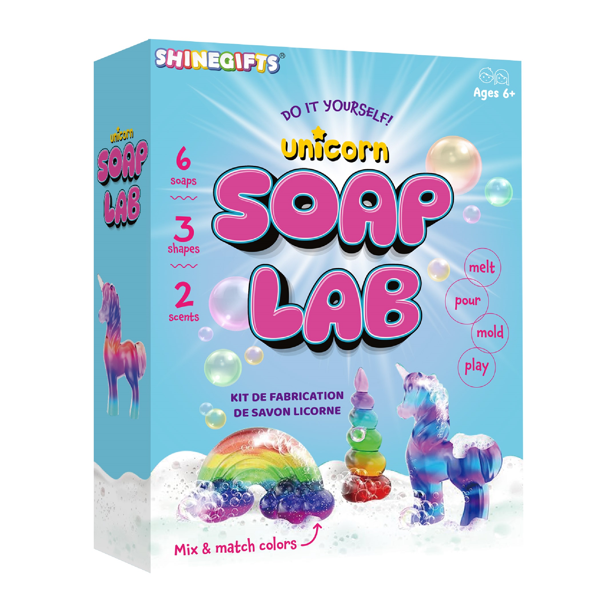 Certificate Diy Art Craft Stem Toys Children Education Hand on Bath Boom Kid Soap Making Kit