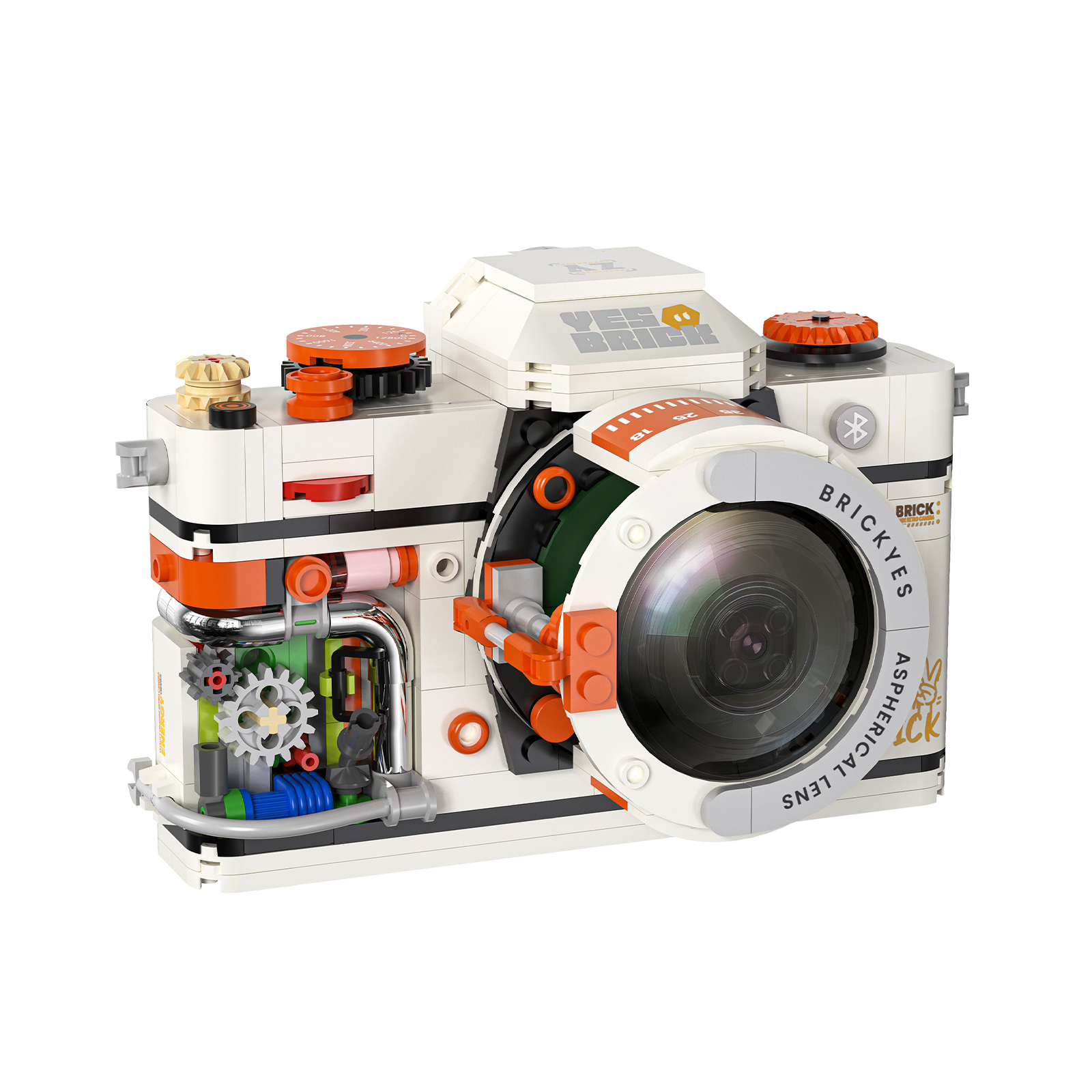 Retro Trend DIY Vintage Digital Camera Building Blocks Toy Model Small Plastic Particles Scale 1:36 Compatible Gift