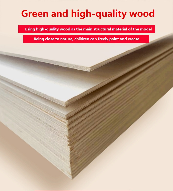 Wooden 3D puzzle assembly details