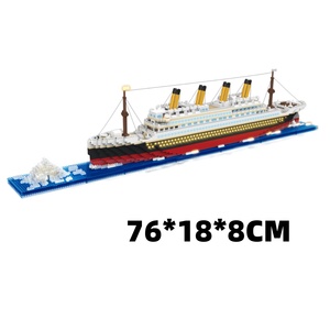 Creative Titanic-Themed Building Block Model Puzzle Toy Gift Set 4000+ Pieces Plastic Material 1:48 Scale DIY Kit for Ages 14+