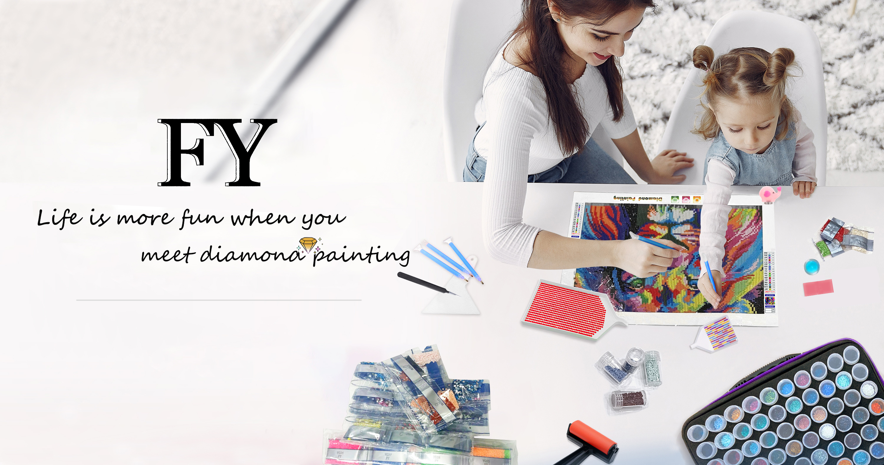 Diamond Painting Lamp Header Banner