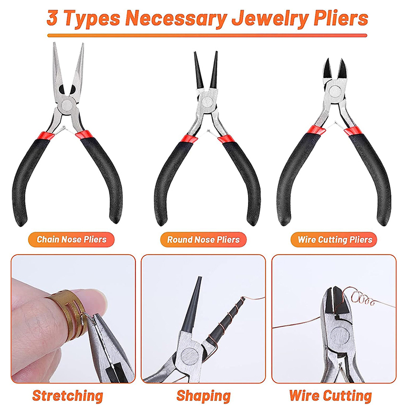 Jewelry Making Kit With Jewelry Tools Earplugs Ear Hook Material Package and Findings for Jewelry Repair and Beading
