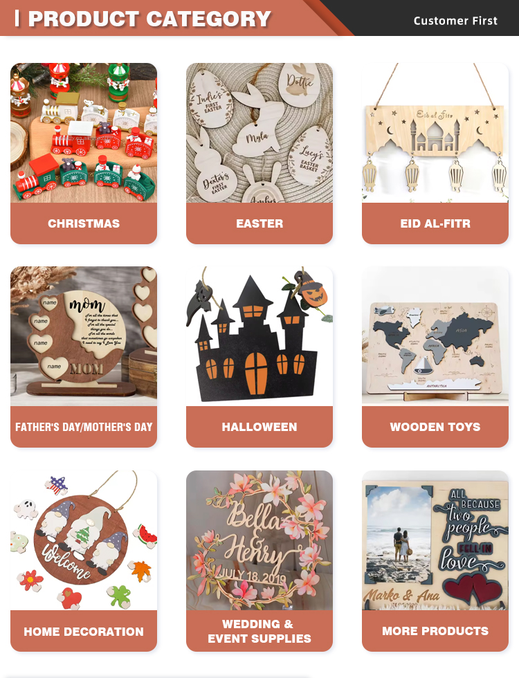 Holiday Wooden Supplies Collection