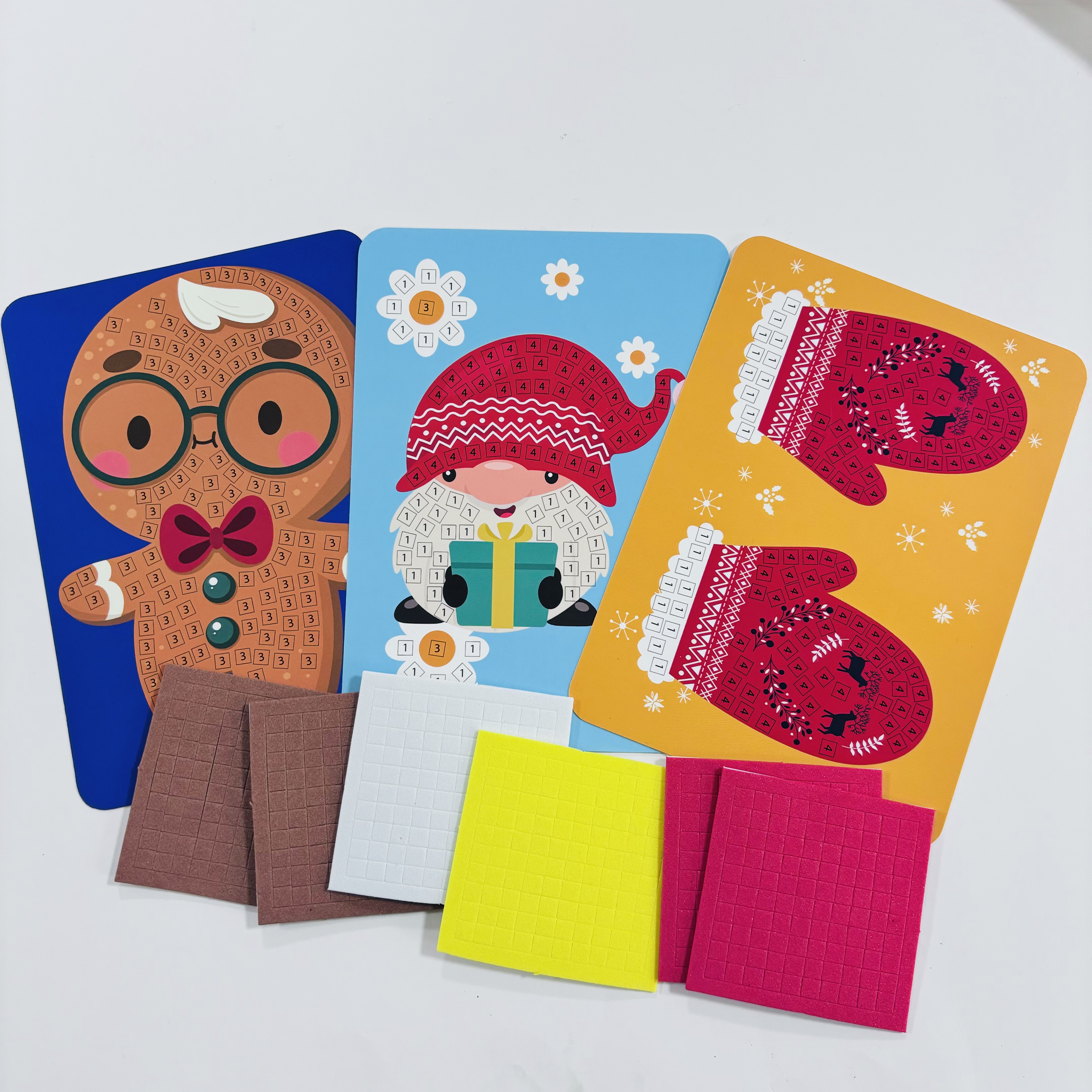 Children's Eco-Friendly 3D Cartoon Pattern DIY Easter Synthetic Paper Mosaic Craft Kit Decorative Stickers