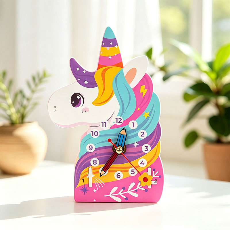 Best-selling Cross-border DIY Handmade STEM Technology Craft Kit Assembly Toy 0-3M Self-made Clock Material Pack Paper