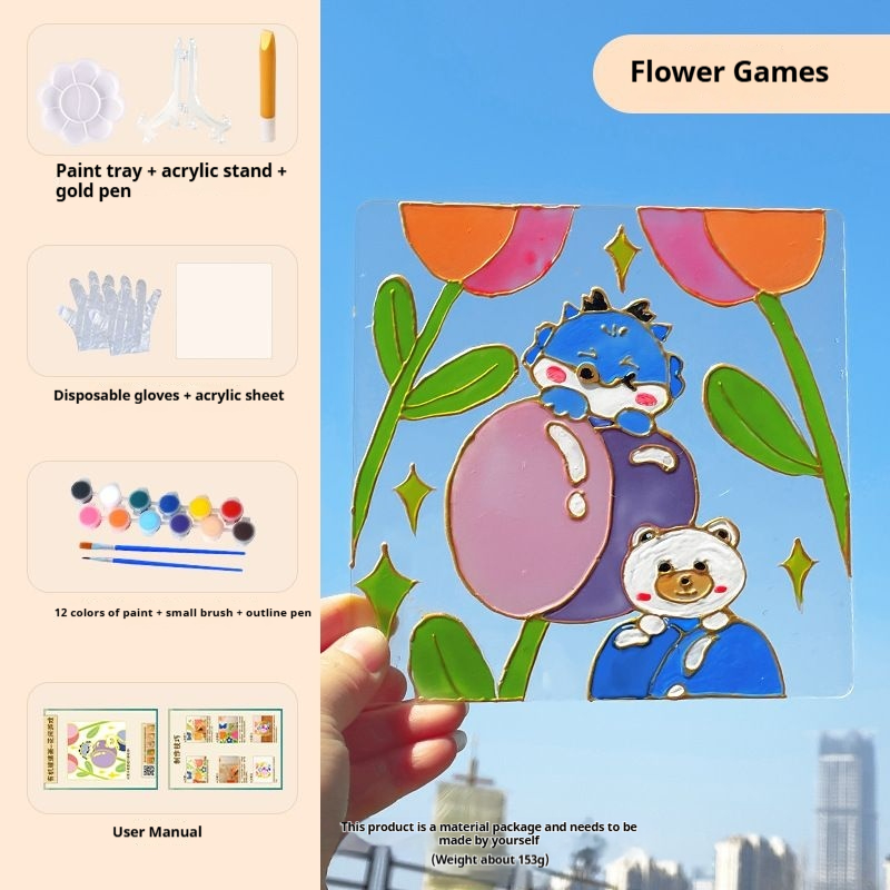 21 PCS Acrylic DIY Painting Board Set Christmas-themed Fun Parent-Child Activity Project Art Supplies for Handmade Materials