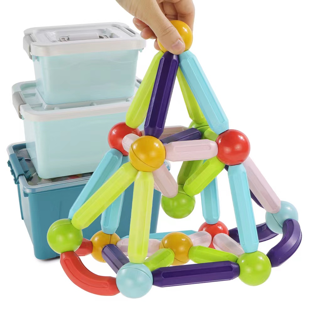 3d Magnetic Educational Building Blocks Tiles Diy Toys Set for Age 3+