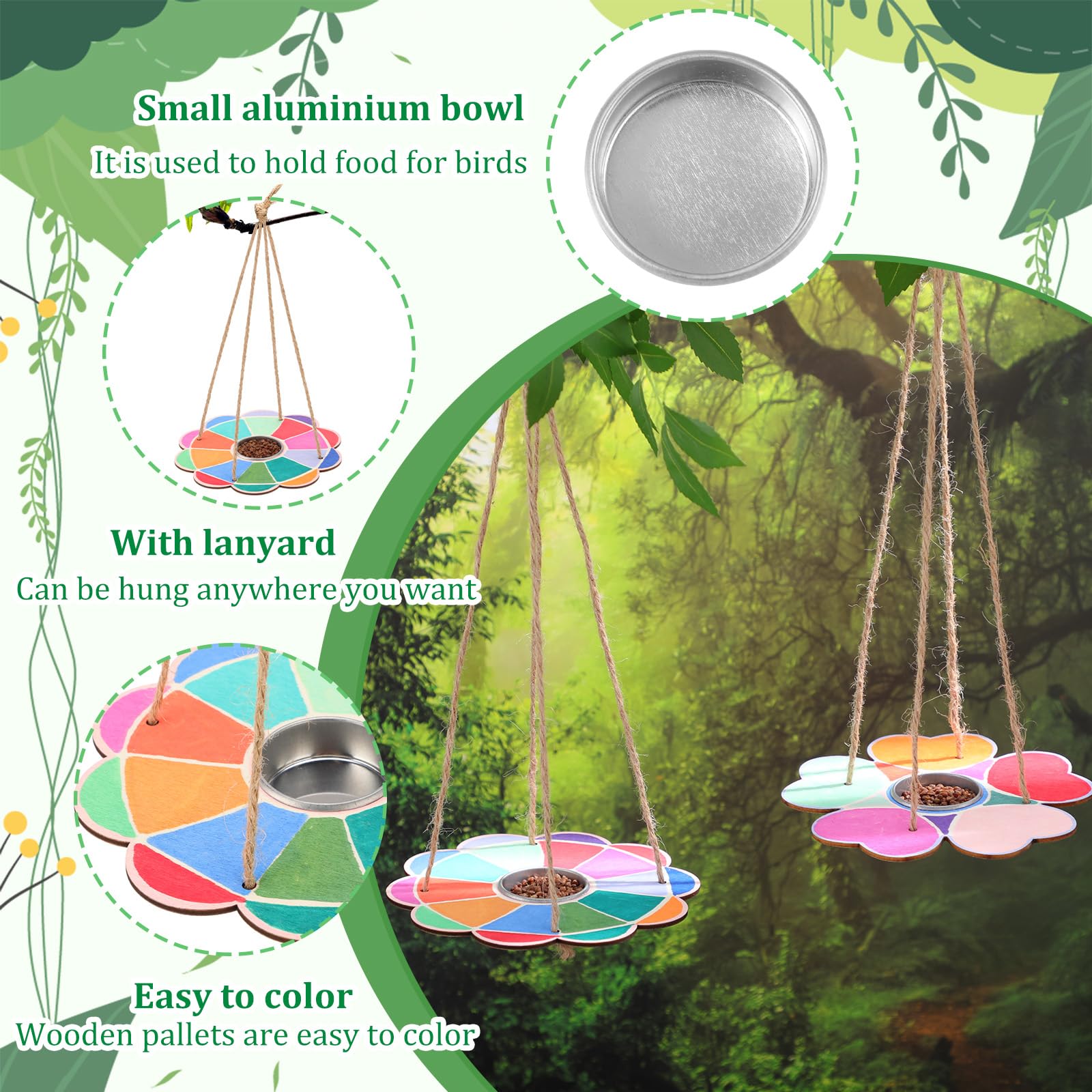 DIY Eco-Friendly Wooden Bird Feeder Craft Kit-Educational Arts Crafts Outdoor Toy for Thanksgiving Day Mother's Day Christmas