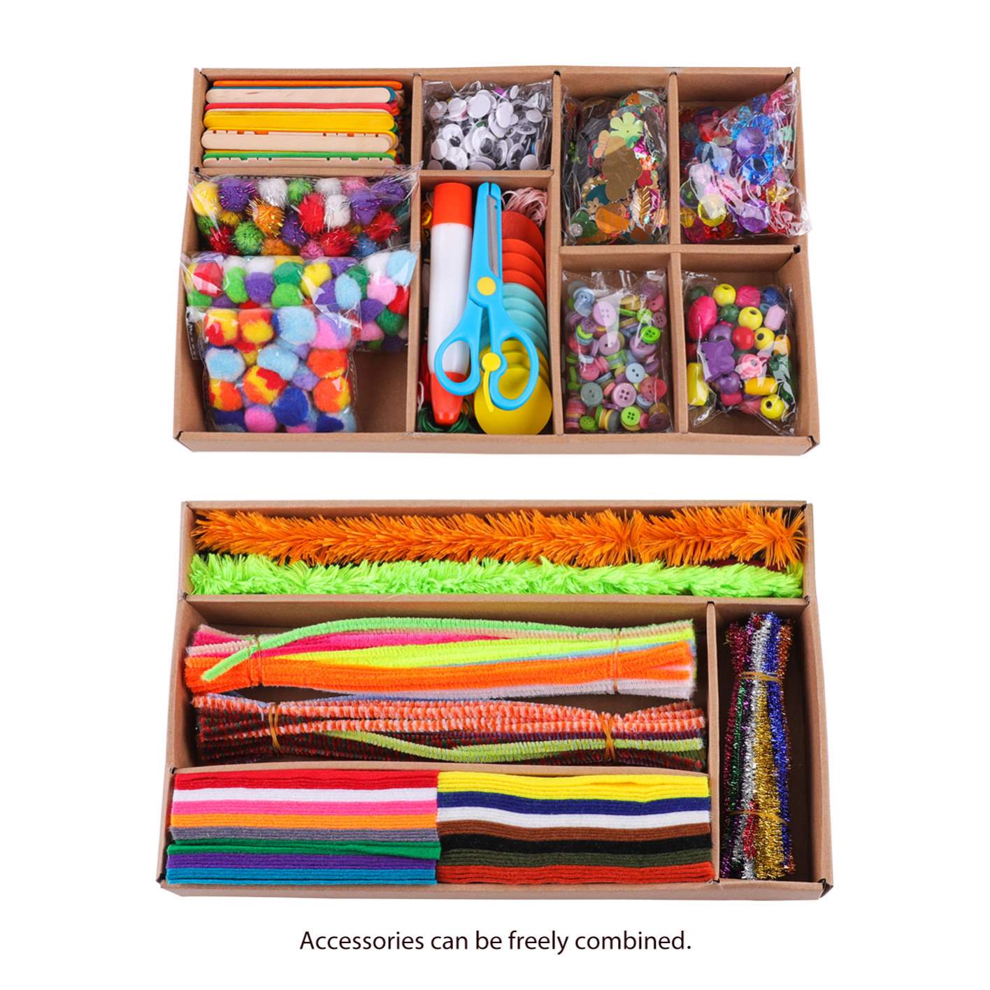 Kids Art and Craft Kit 1500pcs Craft Suppliers Library Preschool Craft
