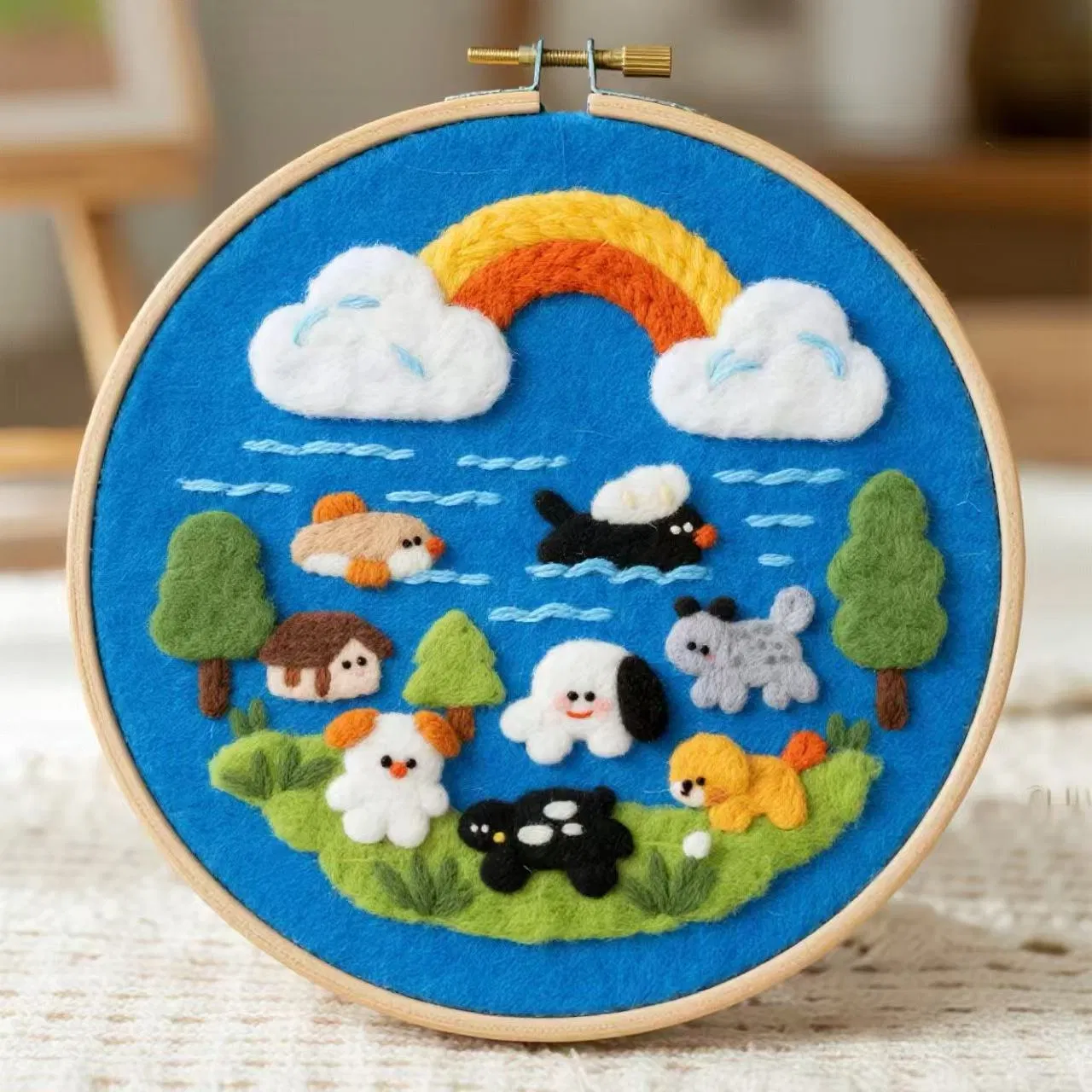20*20 Creative DIY Wool Needle Felt Painting Embroidery Kit