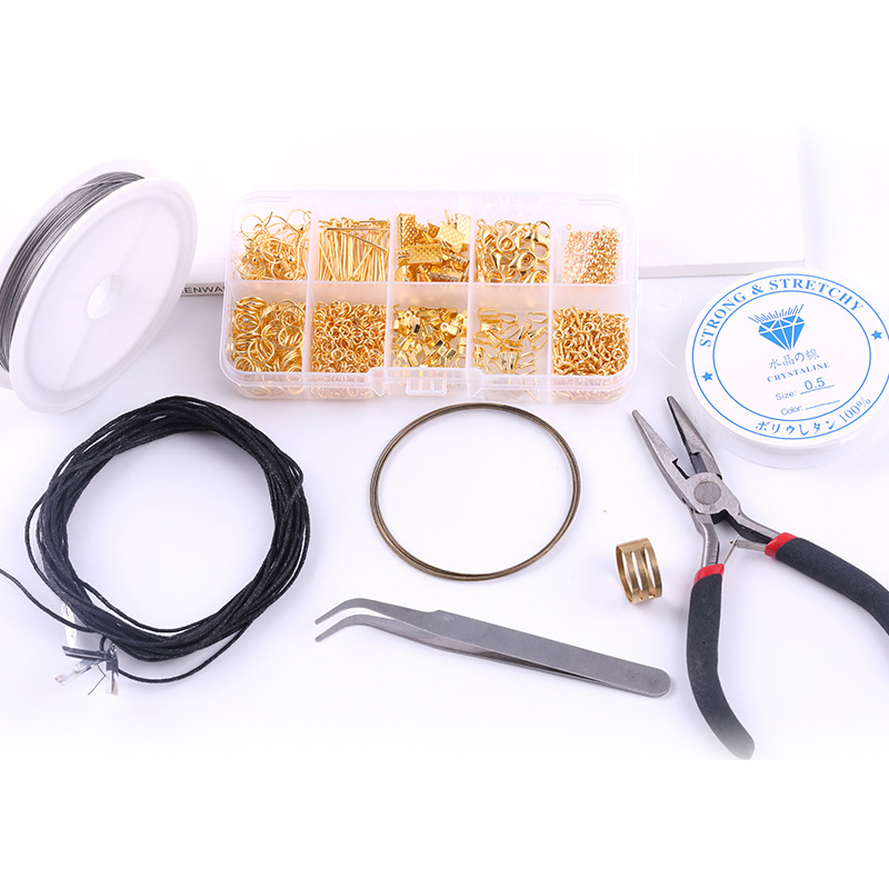Handmade DIY Earring Materials Earring Accessories Set Lobster Clasp Pliers Belt Tool Kit Manufacturer Wholesale