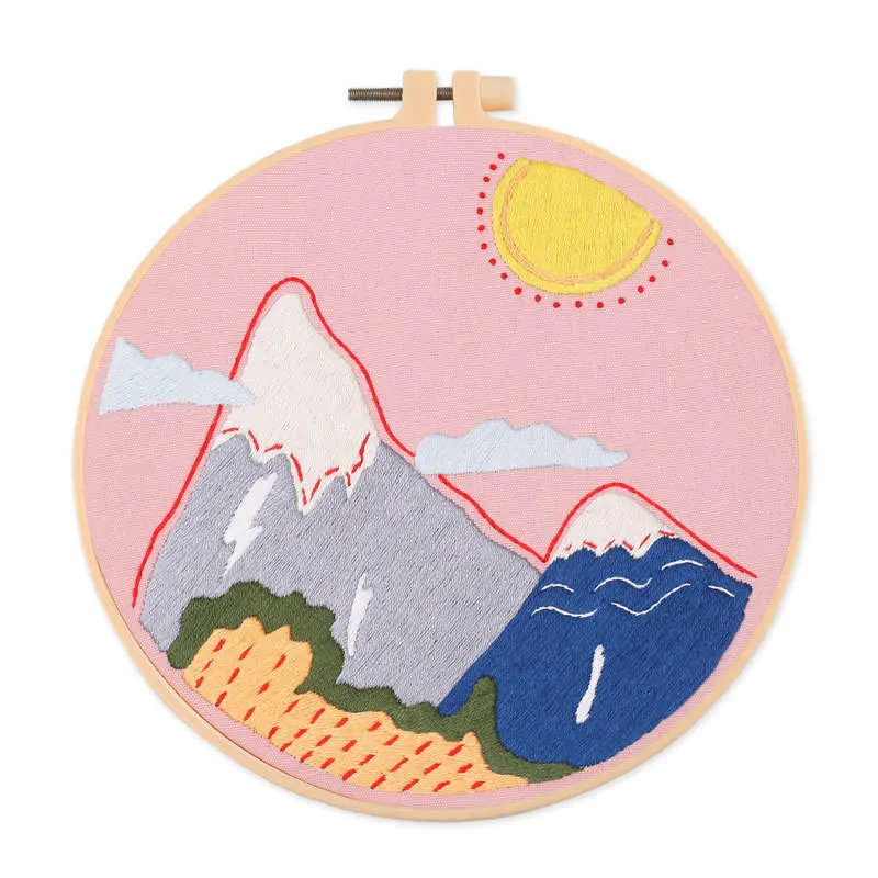 DIY Adult Beginner Cross Stitch Kit Landscape Embroidery Art Craft Sewing & Weaving Toys