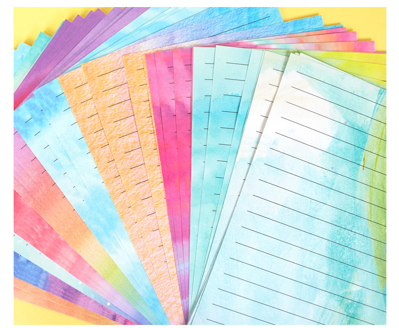 Bview Watercolor Scrapbook Paper Kit with Envelopes Stickers DIY Journal Craft Paper Set for Kids Girls