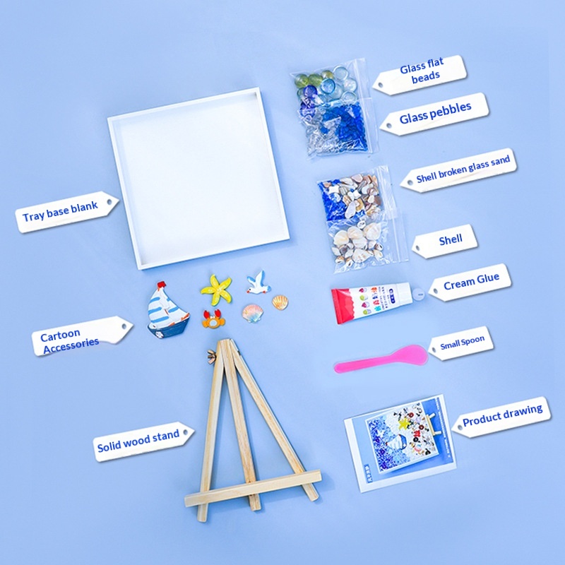 OEM 3D Mosaic Tray DIY Craft Kit - Stick-on Colorful Tiles, Creative Art Project for Kids, Wholesale Home Decor Activity