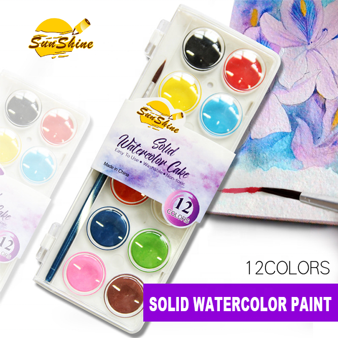 Forest Animal Watercolor Painting Book DIY Coloring Art Kit With Built-In Paint Palette Brush Educational Creative Activity Toy