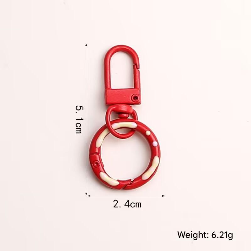 DIY Modern Jewelry Making Kit Matte Lacquer Gate Buckle Donut Spring Ring Iron Keychain Clasp Phone Chain Bag Charm Material QY