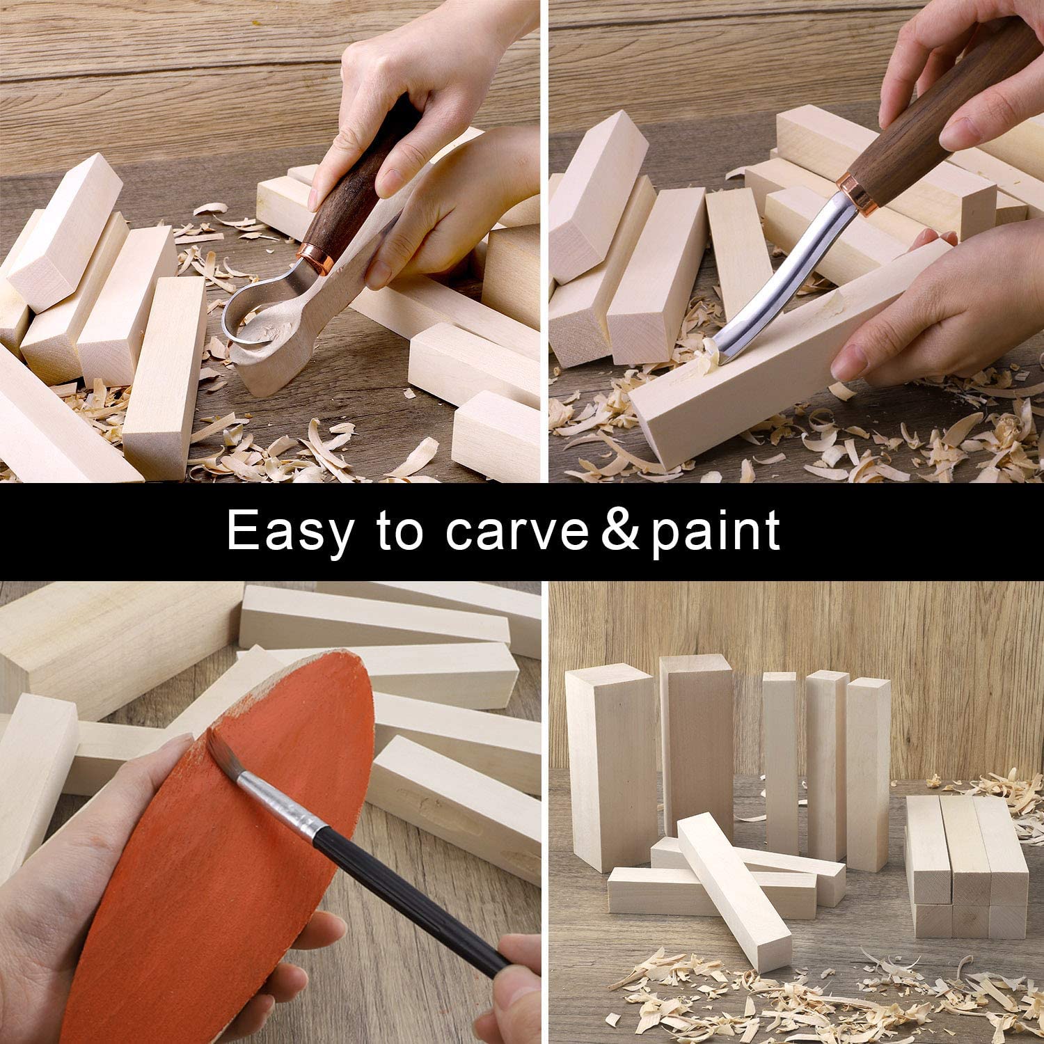 Basswood Carving Blocks Single View