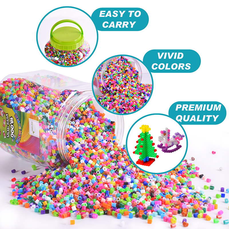 Trend Products Educational Toys Creative Perler Beads Bulk 32000 Piece 5mm Fuse Perpler Hama Beads Kit for Kids DIY
