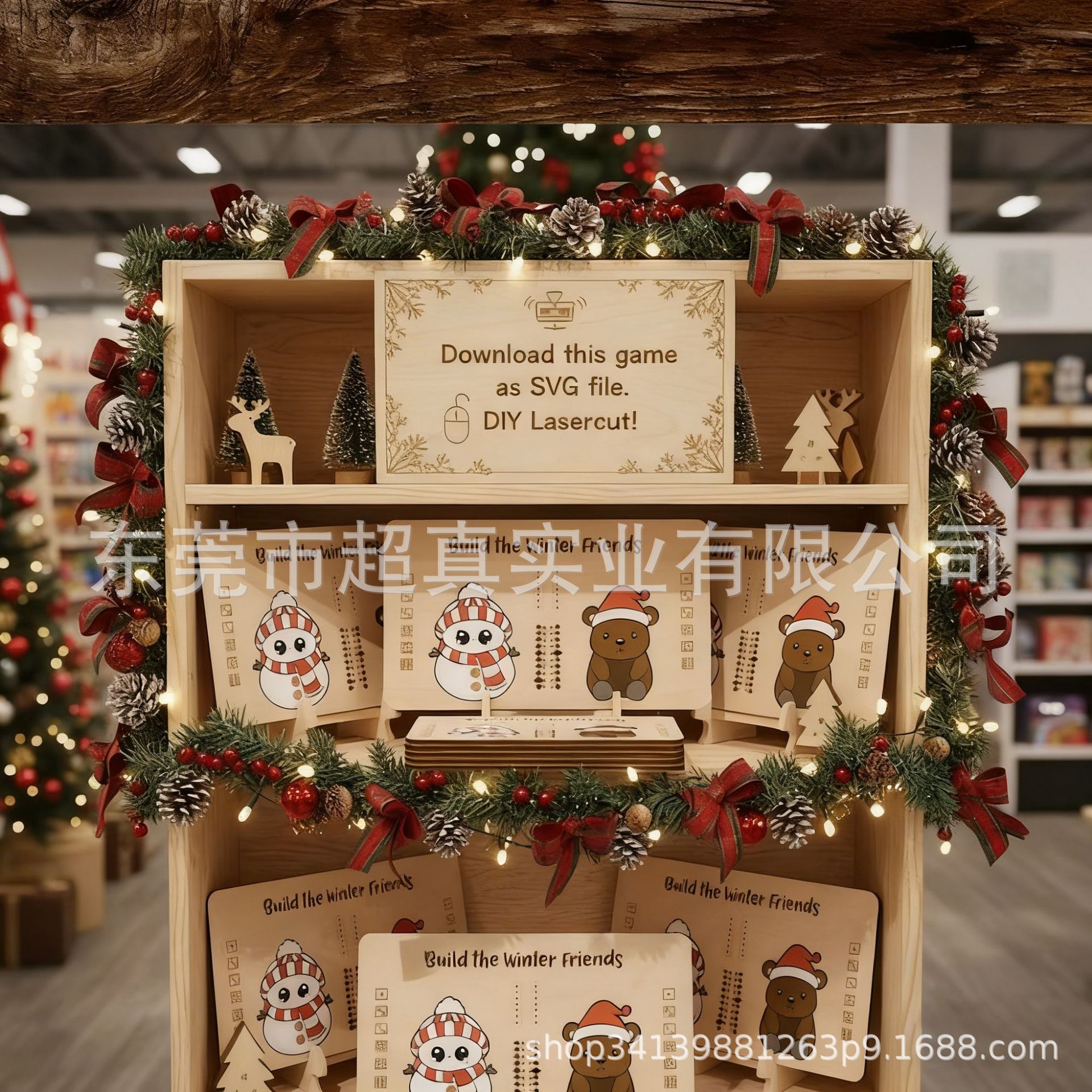 DIY Christmas Wooden Craft Kit for Kids, Holiday Handmade Activity Set for Schools, Parties, Family Craft Projects