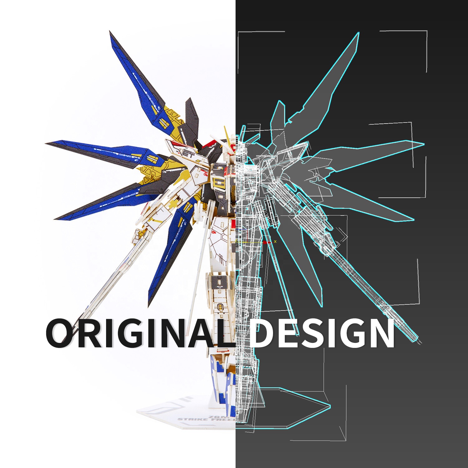 UV Print Laser Cut Craft 3D DIY Paper Material Puzzle Kit Easy to Assemble Puzzle Anime Model 3D Paper Puzzle Kit Toy